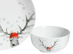Creatable Geschirrset|Hirsch - Kombiservice - Weiss