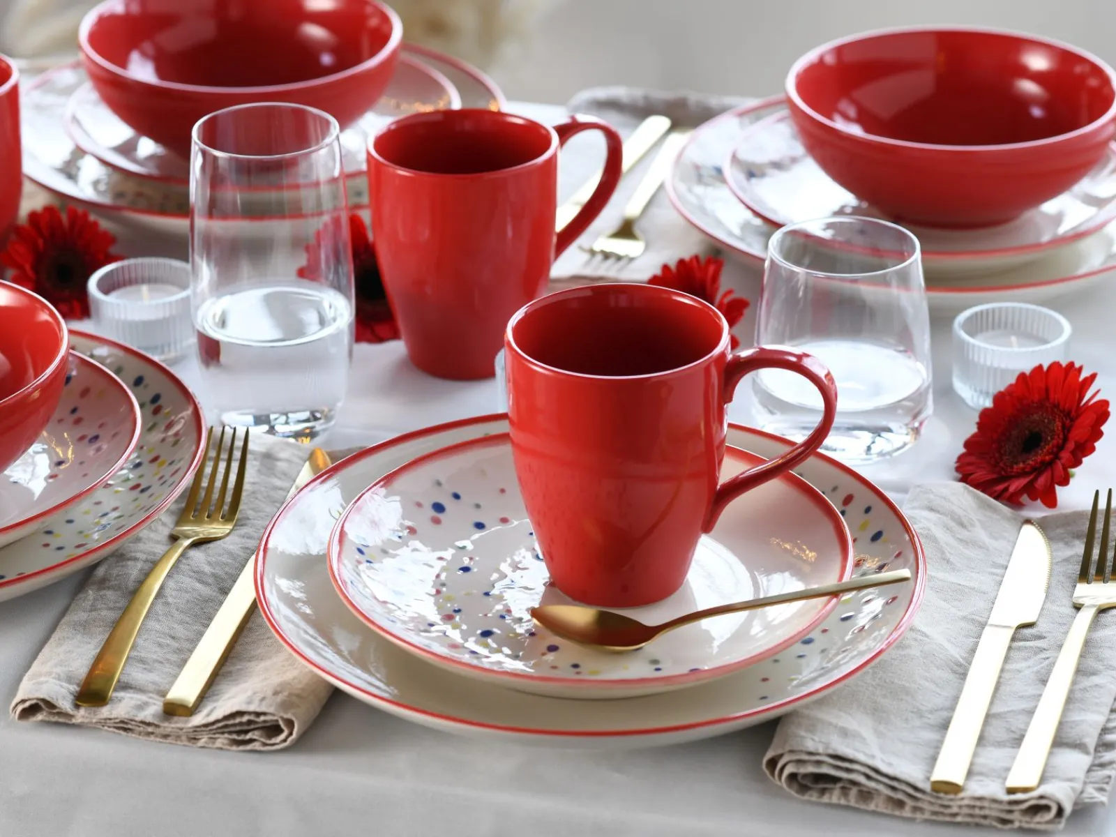 Creatable Geschirrset|Joy - Kombiservice 16-tlg - Blau