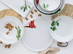 Creatable Pizza & Pasta|Geschirrset|Kräuter - Pastateller 4-tlg - Chili