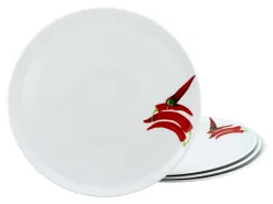 Creatable Geschirrset|Teller|Kräuter - Pizzateller 4-tlg - Chili