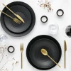 Creatable Geschirrset|Lava Stone - Kombiservice 24-tlg - Schwarz