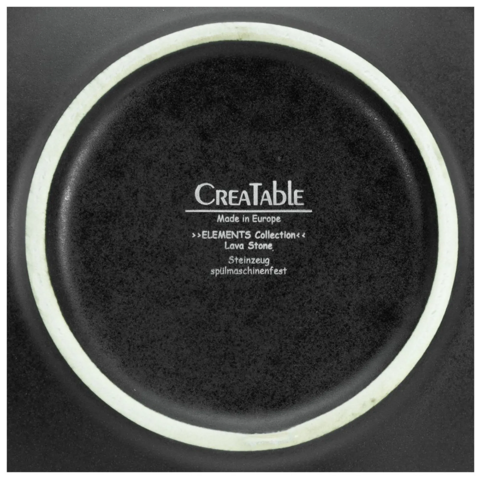 Creatable Pizza & Pasta|Geschirrset|Lava Stone - Pastateller 2-tlg - Schwarz