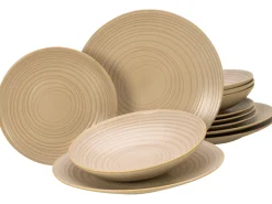 Creatable Geschirrset|Teller|Lava Stone - Tellerset 12-tlg, Lava Stone - Tafelservice 12-tlg - Schwarz