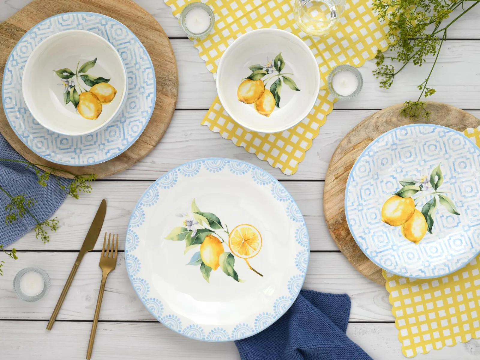 Creatable Geschirrset|Lemoncello - Tellerset 12-tlg - bunt