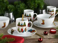 Creatable Geschirrset|Luna - Brunch Set 12-tlg, Happy Birthday - Frühstücksset 12-tlg - Happy Birthday