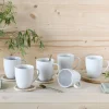 Creatable Becher & Tassen|Geschirrset|Luna - Kaffeebecher 6-tlg - Weiss