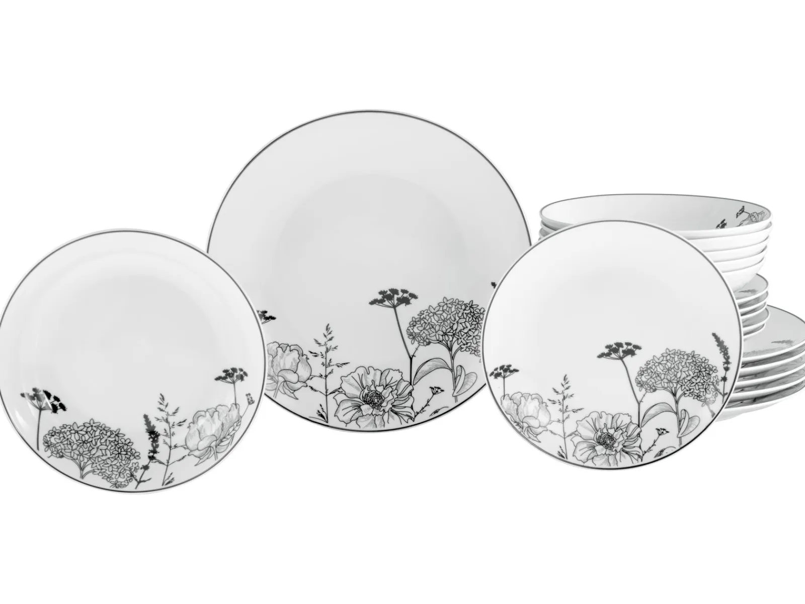 Creatable Geschirrset|Teller|Luna - Tellerset 18-tlg - Limoncello