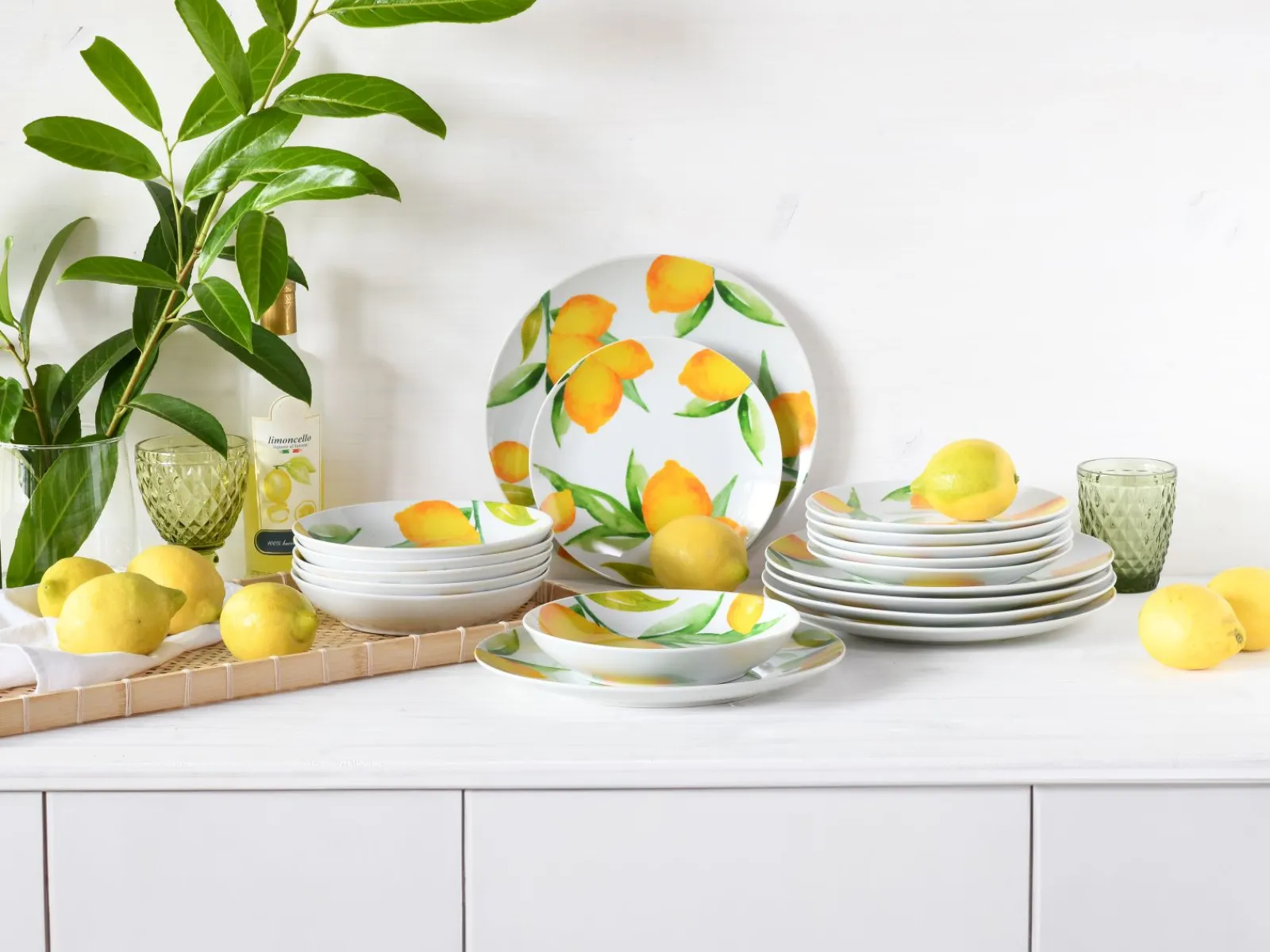 Creatable Geschirrset|Teller|Luna - Tellerset 18-tlg - Limoncello