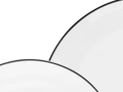 Creatable Geschirrset|Luna - Tellerset 18-tlg, Luna Black Line - Tellerset 18-tlg - Weiss