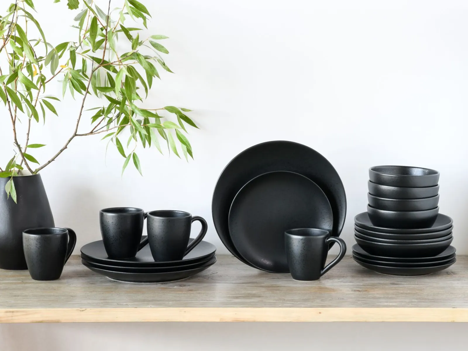 Creatable Geschirrset|Magic Black - Kombiset 20-tlg - Schwarz