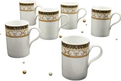 Creatable Geschirrset|Majestosa - Kaffeebecher 6-tlg - Schwarz