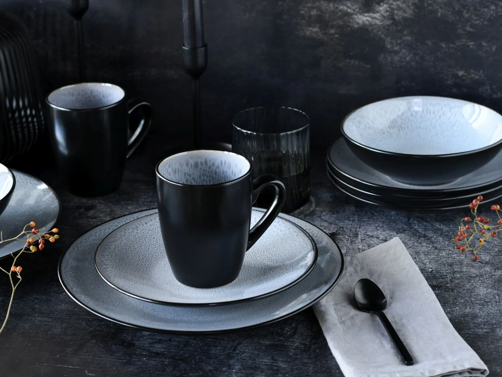 Creatable Geschirrset|Malmö - Kombiservice 16-tlg - Frost