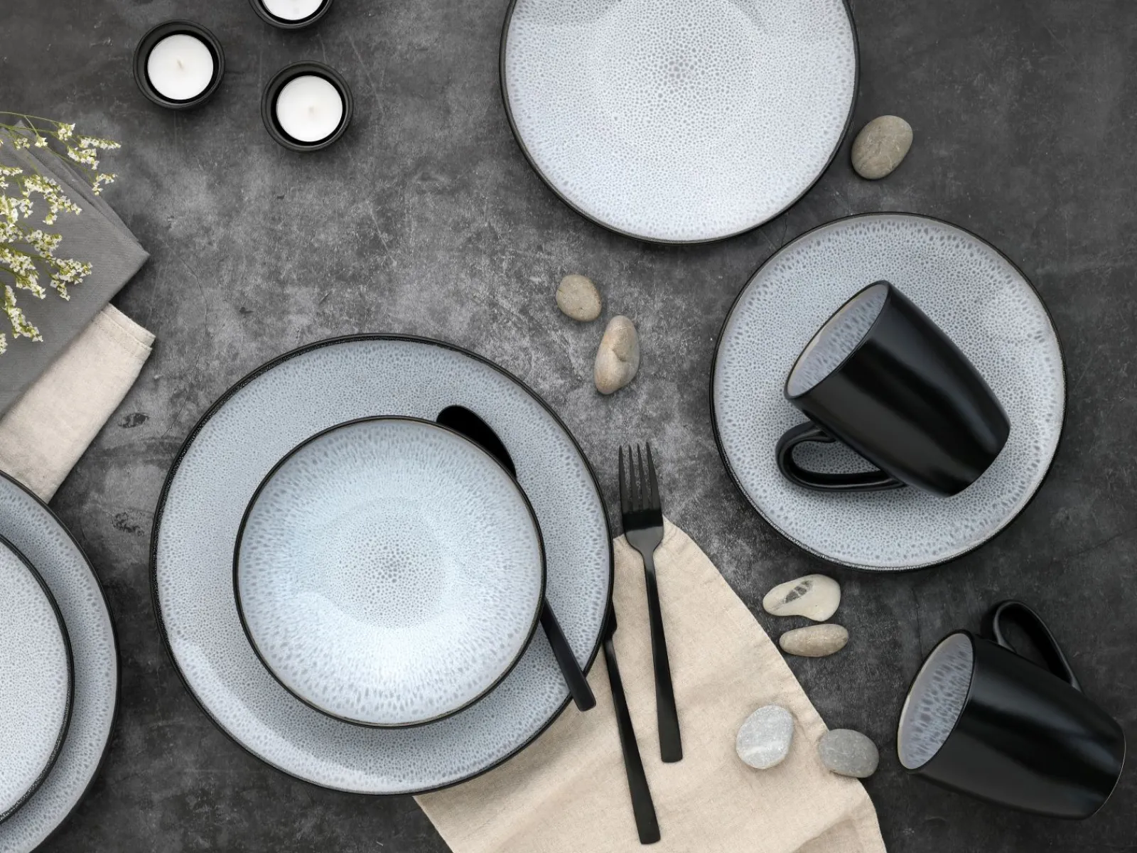 Creatable Geschirrset|Malmö - Kombiservice 16-tlg - Frost