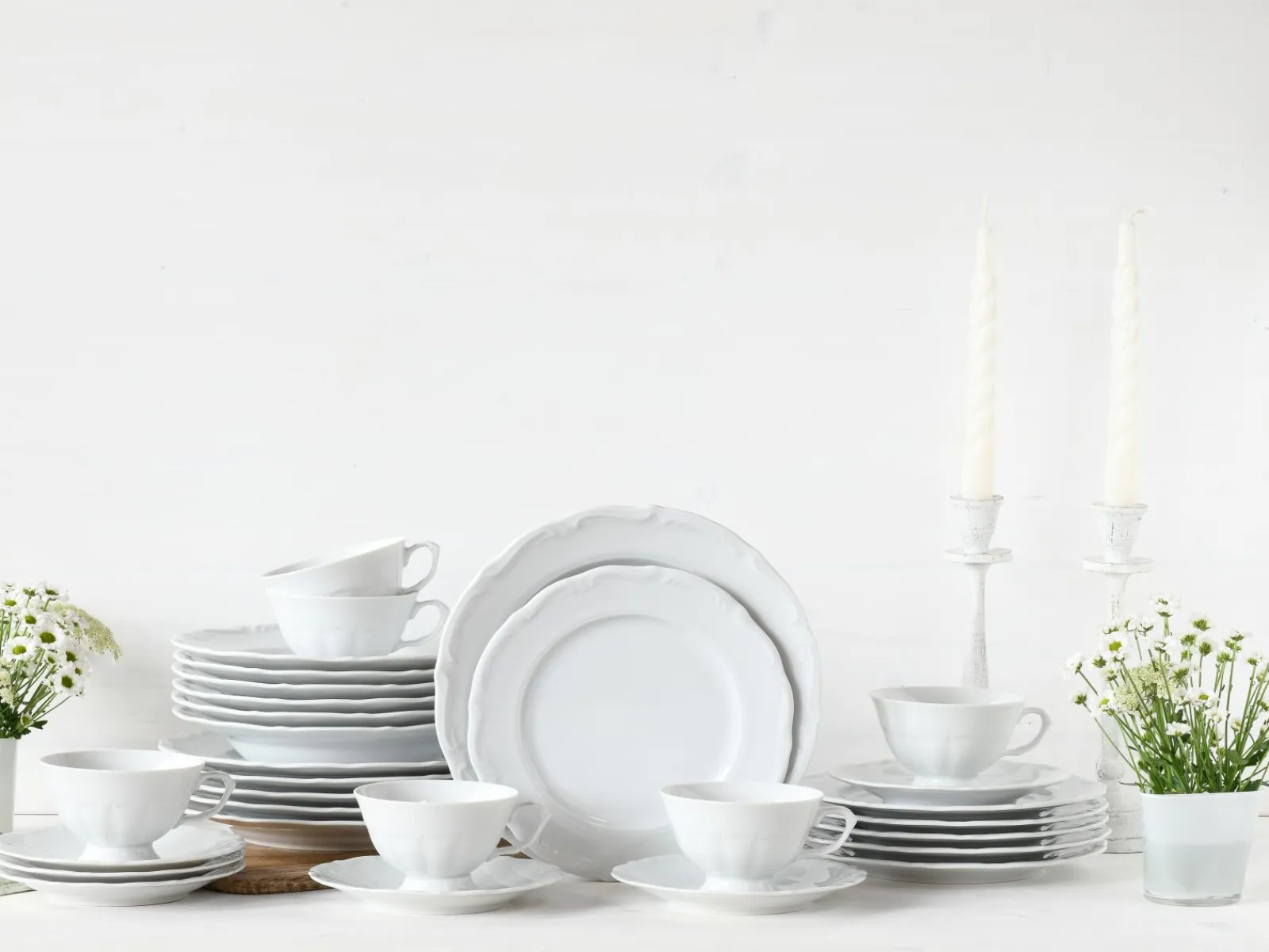 Creatable Geschirrset|Maria Theresia - Kombiservice 30 tlg - Weiss