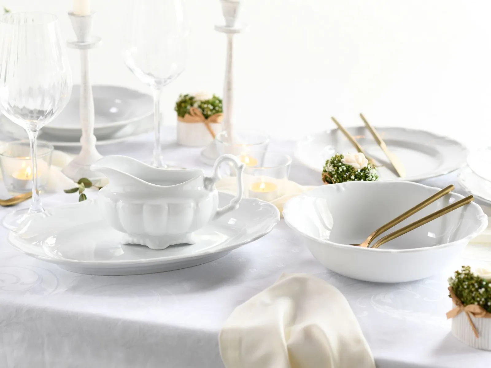 Creatable Geschirrset|Maria Theresia - Servier Set 3-tlg - Weiss