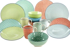 Creatable Geschirrset|Mediterran - Kombiservice 16-tlg - Bunt