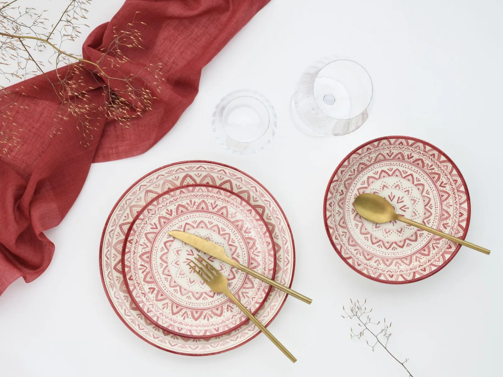 Creatable Geschirrset|Teller|Mexico - Tellerset 18-tlg - Rot