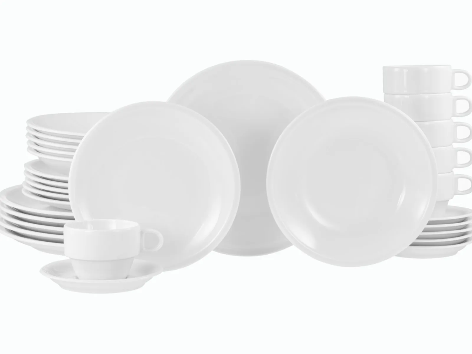 Creatable Geschirrset|Milano - Kombiservice 30-tlg - Weiss