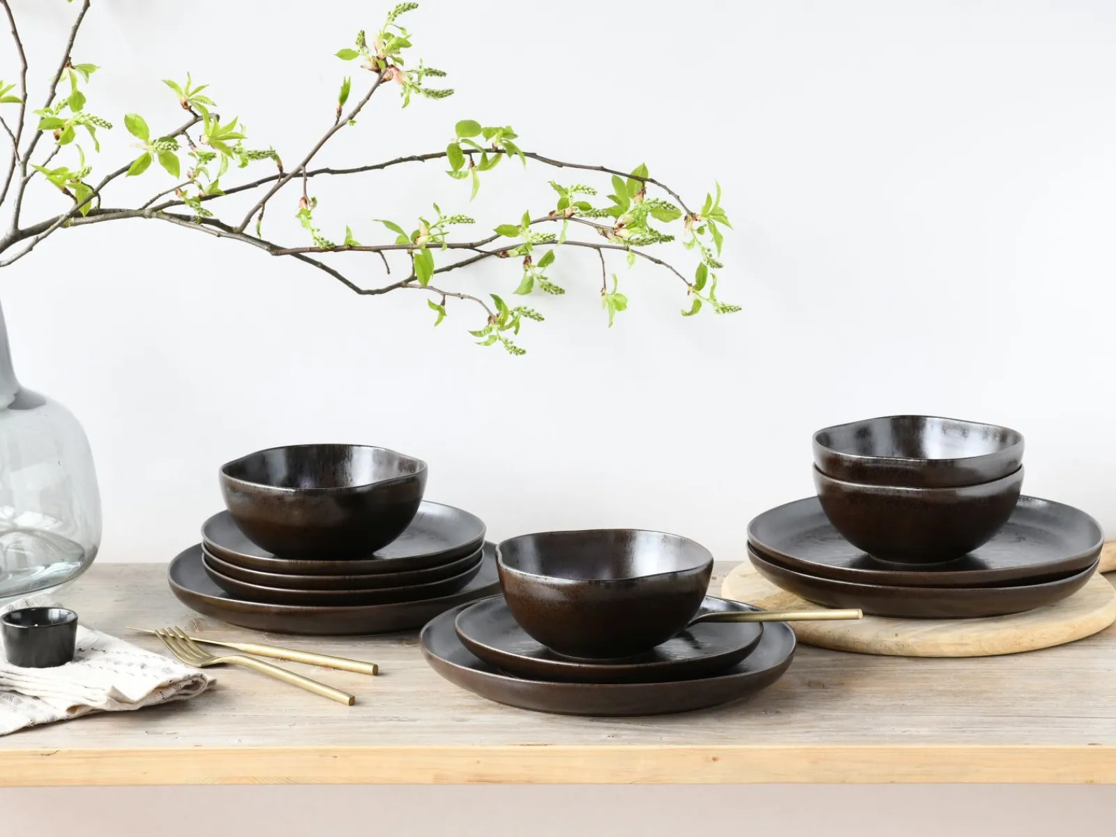 Creatable Geschirrset|Natura - Tellerset - Black