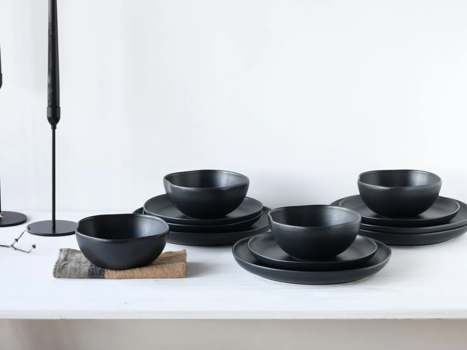 Creatable Geschirrset|Natura - Tellerset - Black