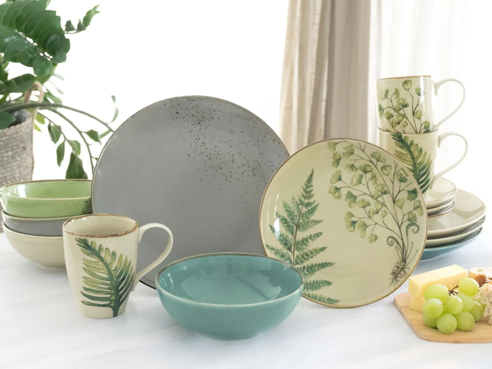 Creatable Geschirrset|Nature Botanica - Kombiservice 16-tlg - bunt