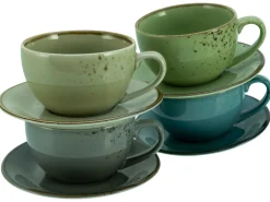 Creatable Becher & Tassen|Geschirrset|Nature Collection - Cappuccinotassen 8-tlg - bunt