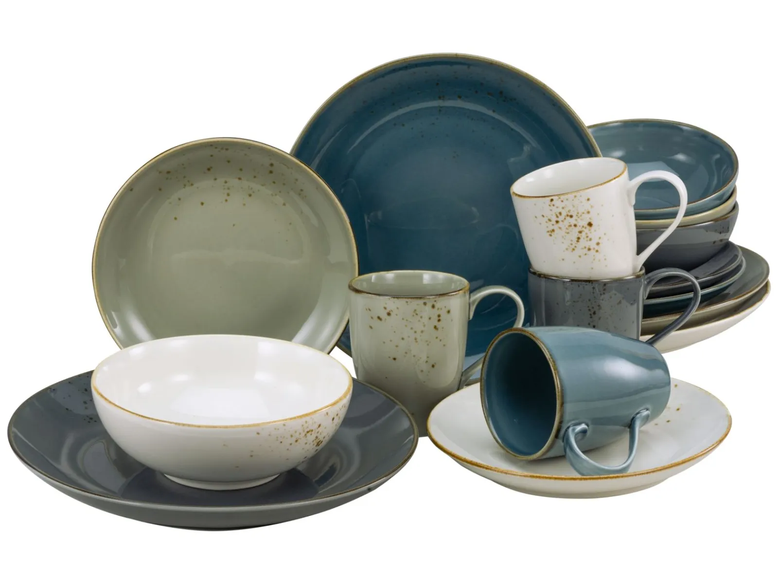 Creatable Geschirrset|Nature Collection - Kombiservice 16-tlg - Aqua