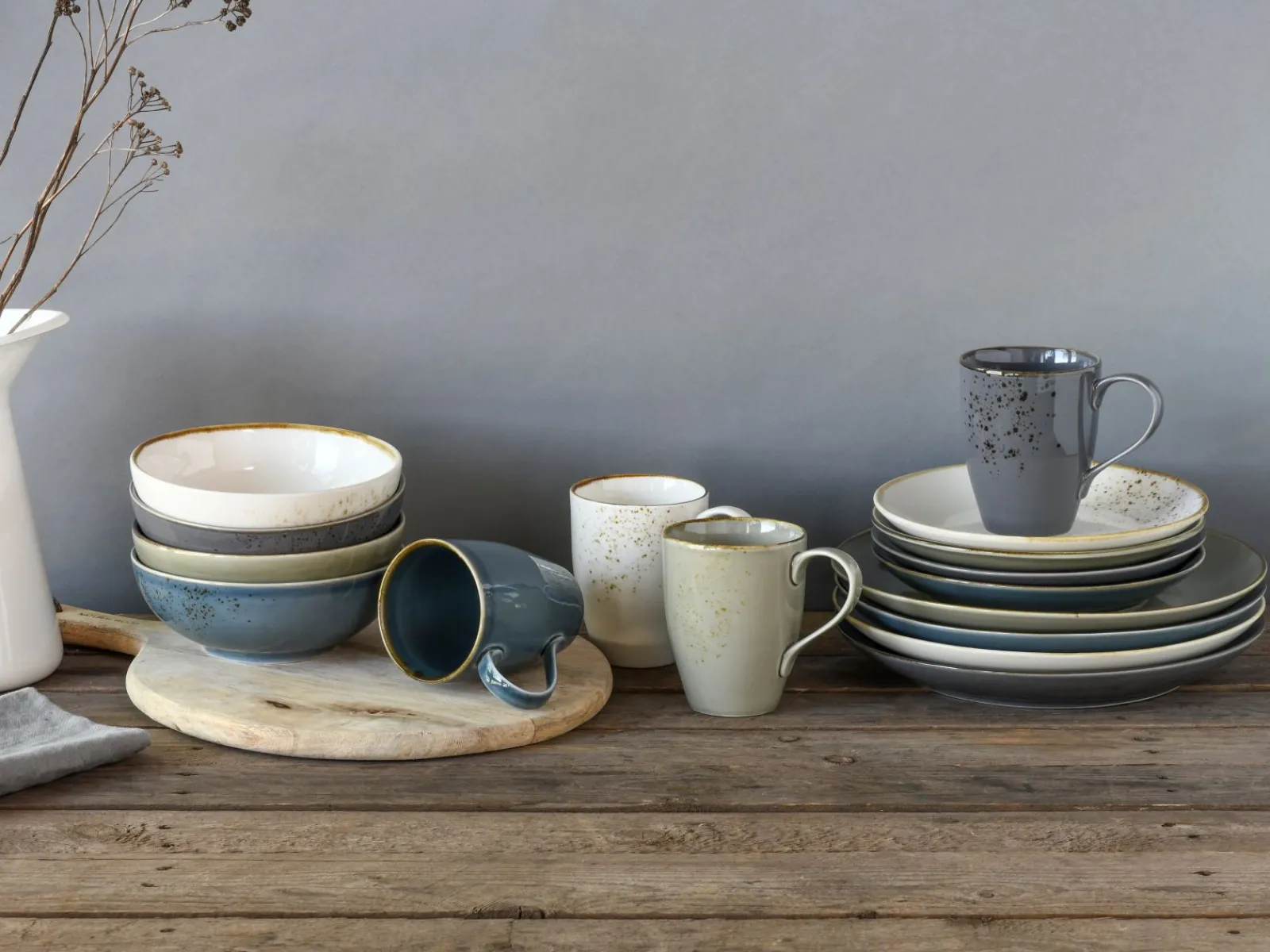 Creatable Geschirrset|Nature Collection - Kombiservice 16-tlg - Aqua