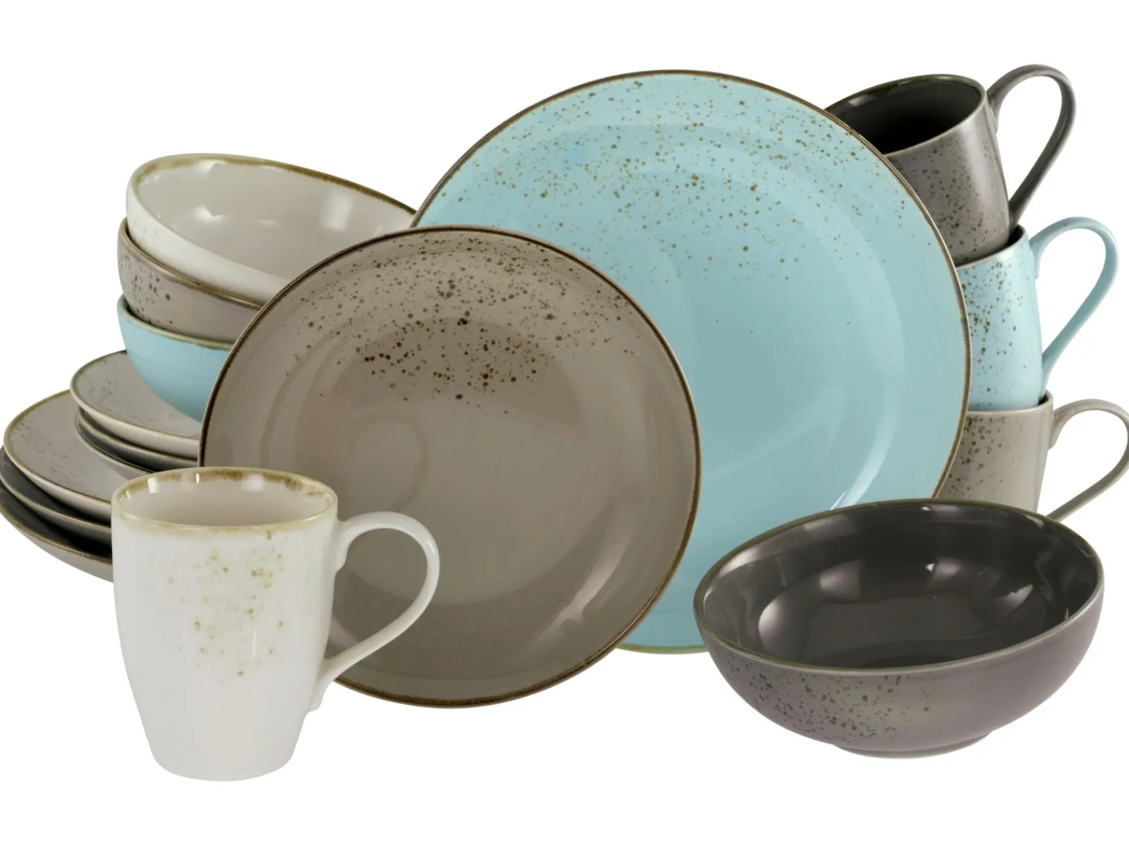 Creatable Geschirrset|Nature Collection - Kombiservice 16-tlg - Aqua