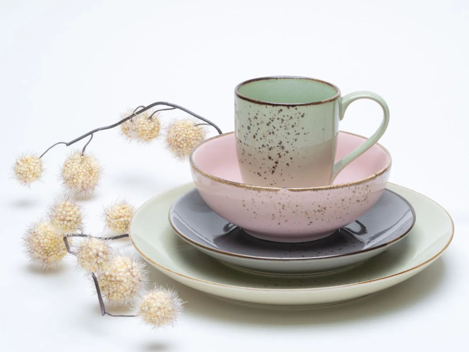 Creatable Geschirrset|Nature Collection - Kombiservice 16-tlg - Aqua