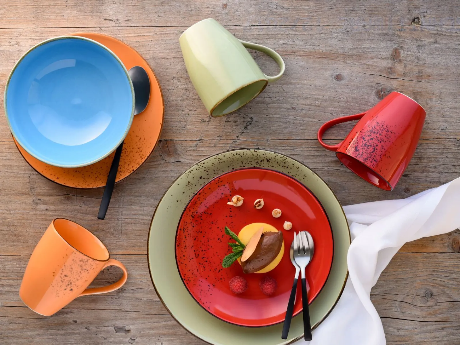 Creatable Geschirrset|Nature Collection - Kombiservice 16-tlg - Aqua