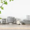 Creatable Geschirrset|New Style - Kombiservice 16-tlg - Schwarz-Weiss