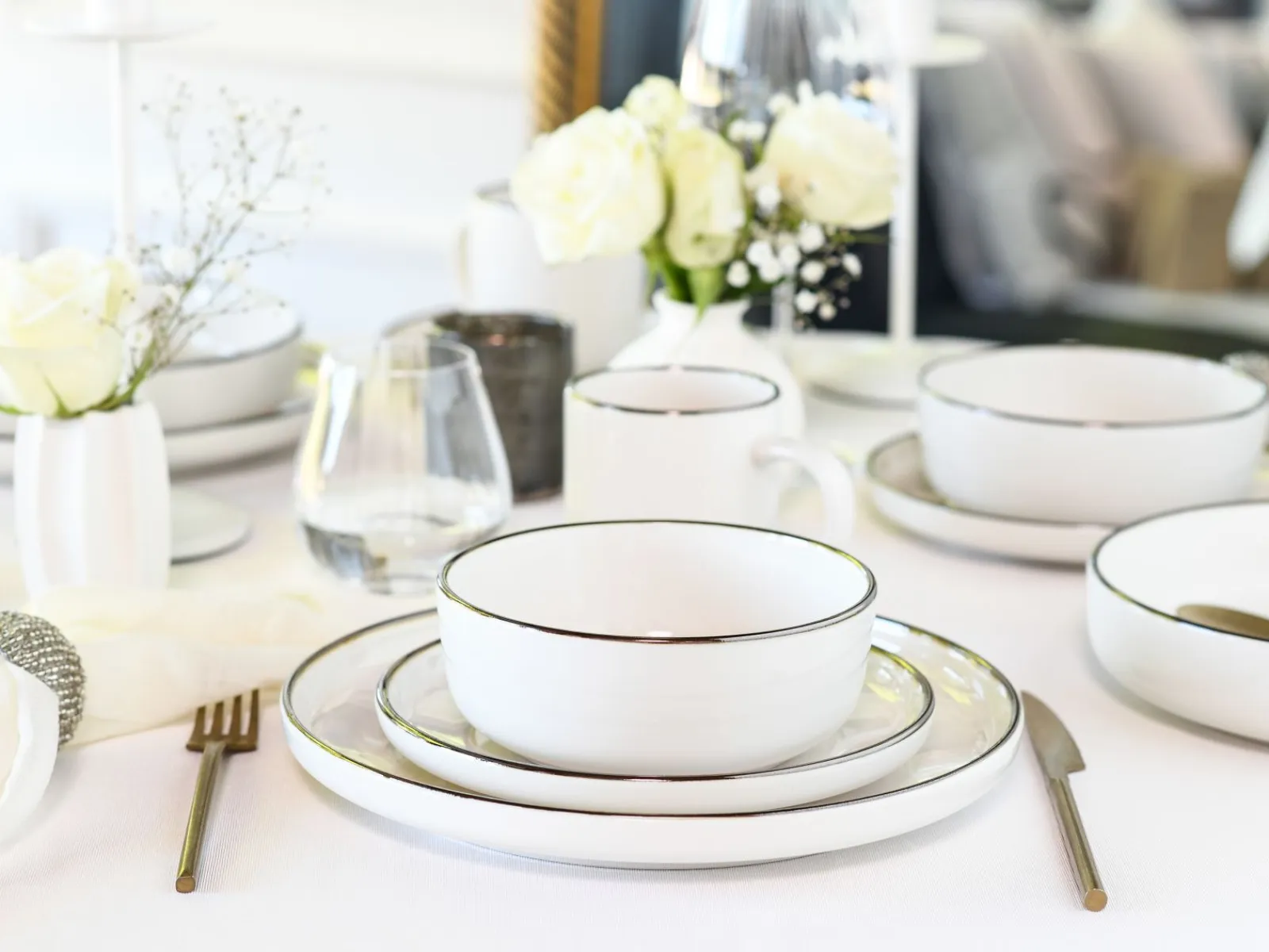 Creatable Geschirrset|Nordic Festive - Kombiservice 10-tlg - Schwarz