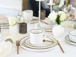 Creatable Geschirrset|Nordic Festive - Kombiservice 16-tlg - Schwarz