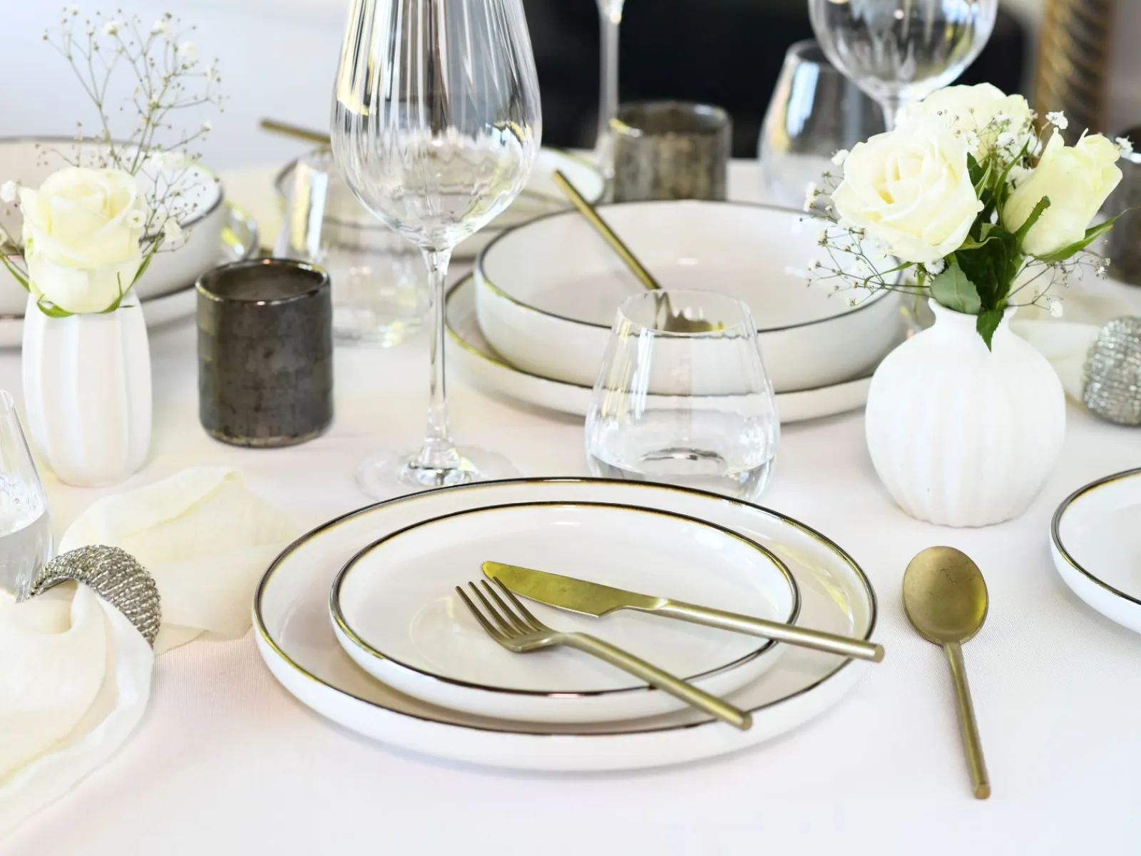 Creatable Geschirrset|Teller|Nordic Festive - Tellerset 18-tlg - Schwarz