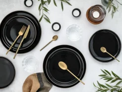 Creatable Geschirrset|Teller|Nordic Festive - Tellerset 18-tlg - Schwarz