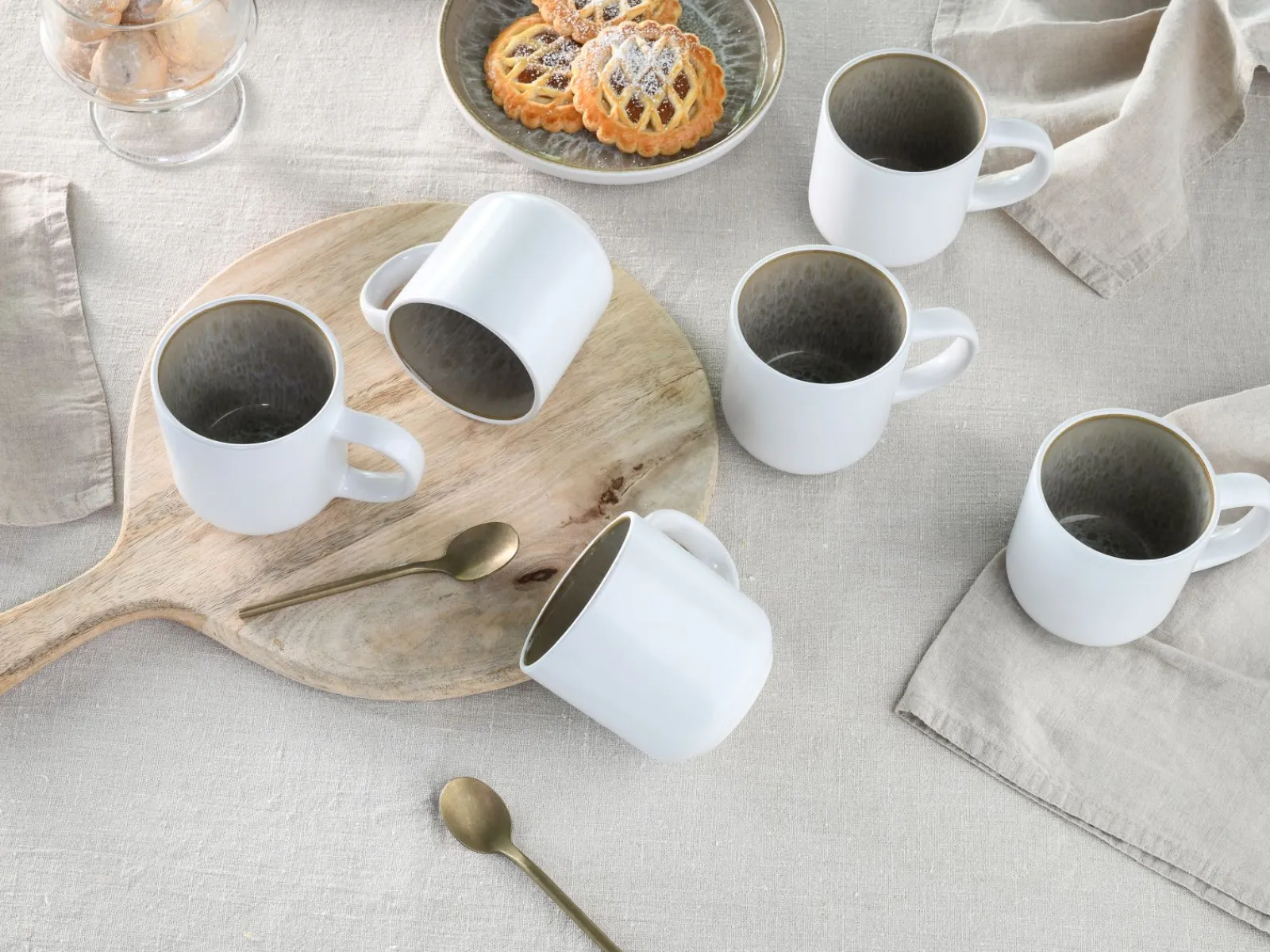 Creatable Becher & Tassen|Geschirrset|Nordic Fjord - Kaffeebecher 6-tlg - beige