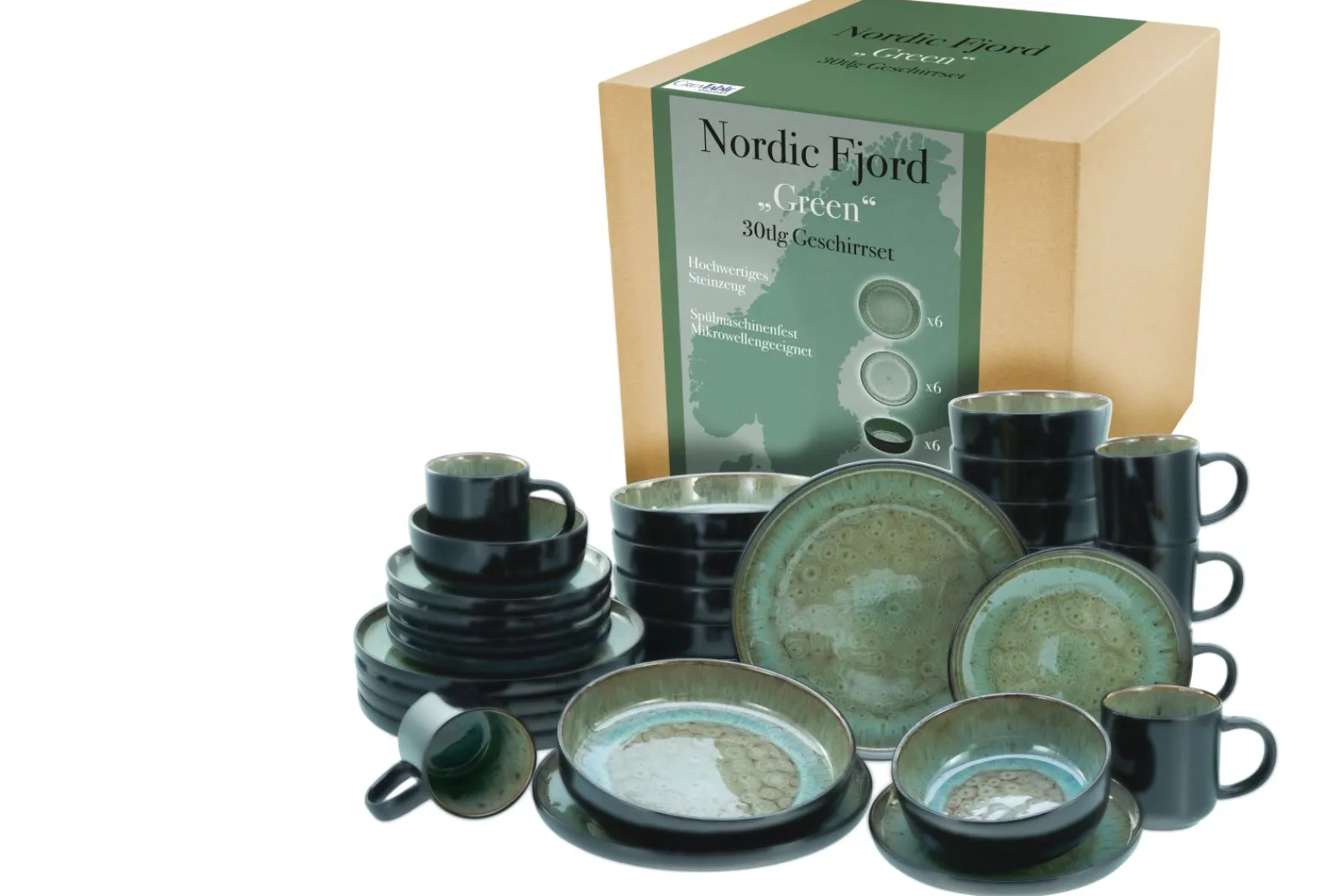 Creatable Geschirrset|Nordic Fjord - Kombiservice 30-tlg - beige