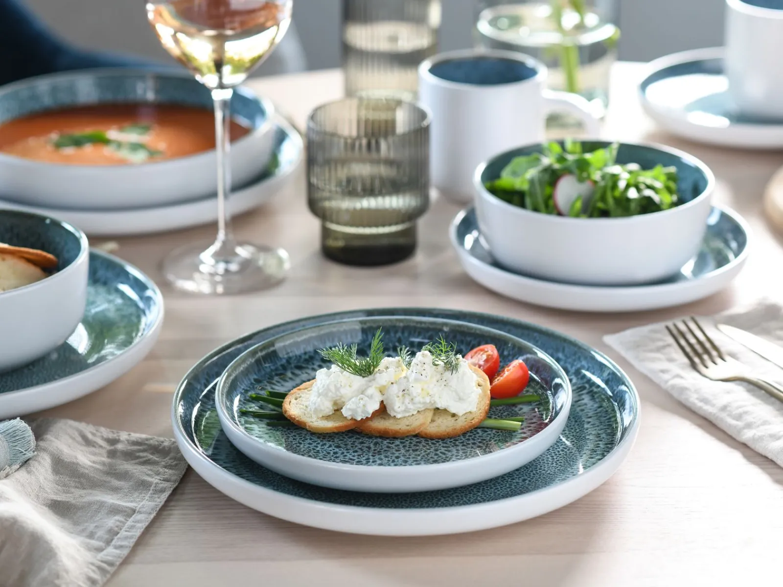 Creatable Geschirrset|Nordic Fjord - Kombiservice 30-tlg - beige