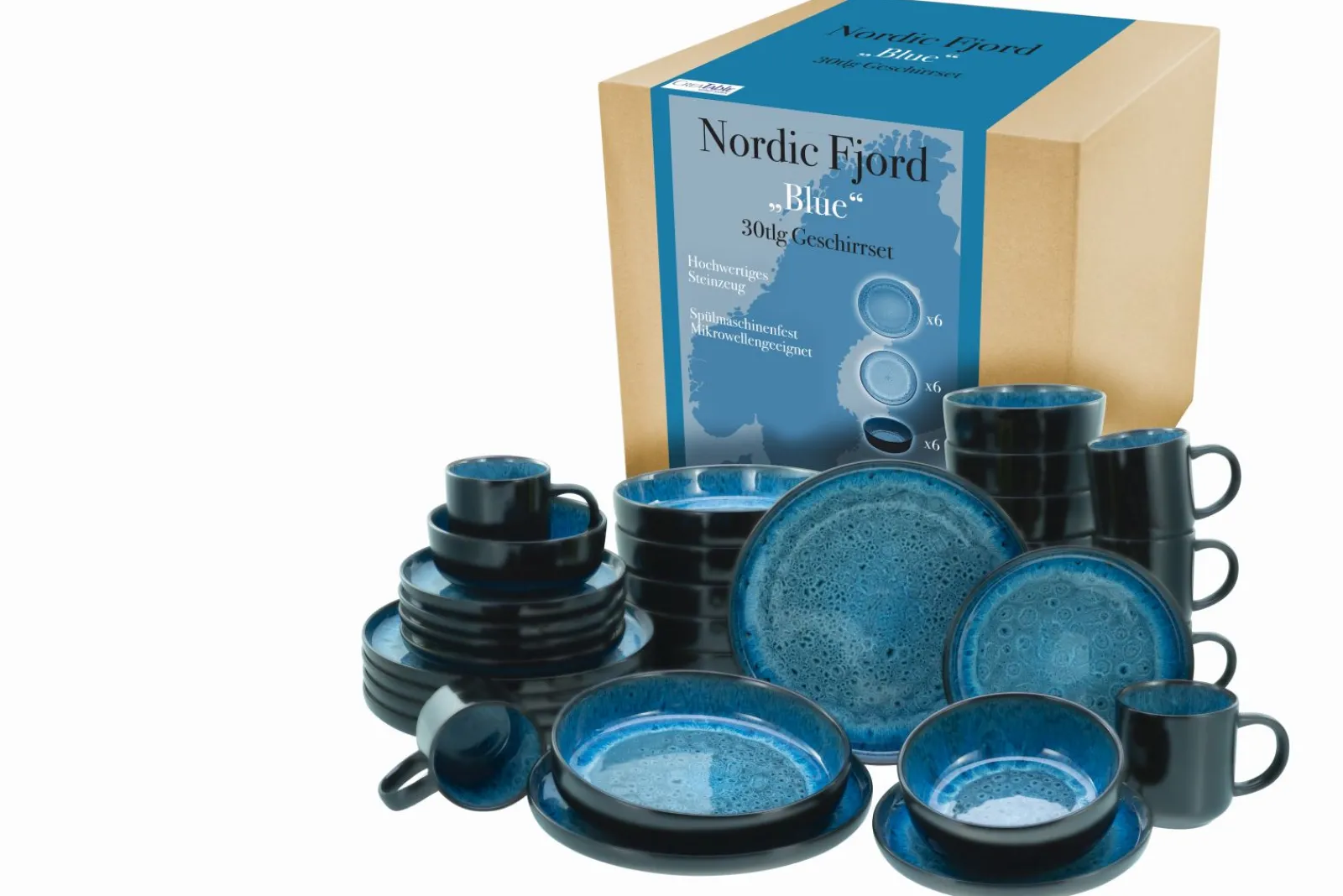 Creatable Geschirrset|Nordic Fjord - Kombiservice 30-tlg - beige