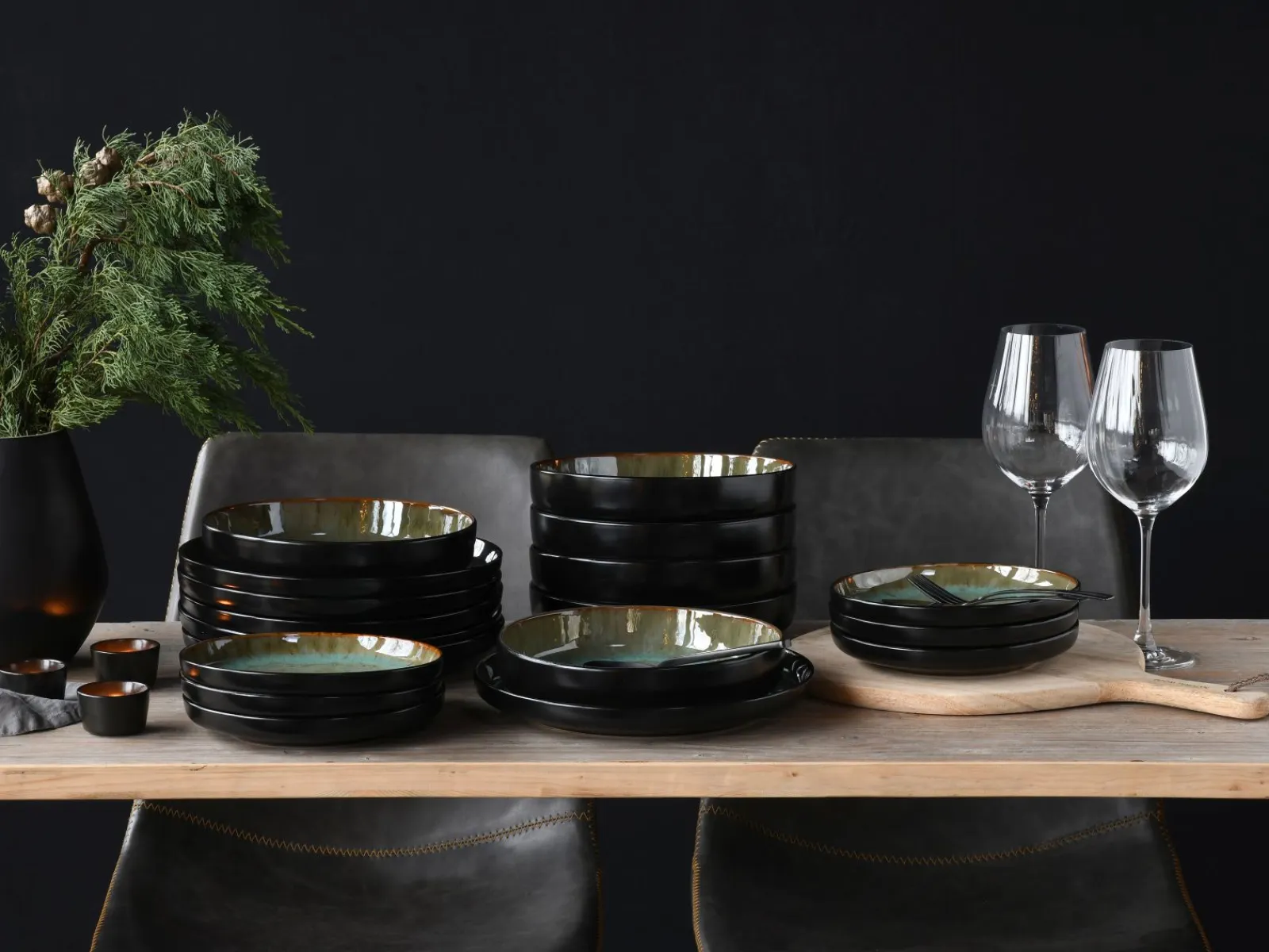 Creatable Geschirrset|Teller|Nordic Fjord - Tellerset 18-tlg - beige