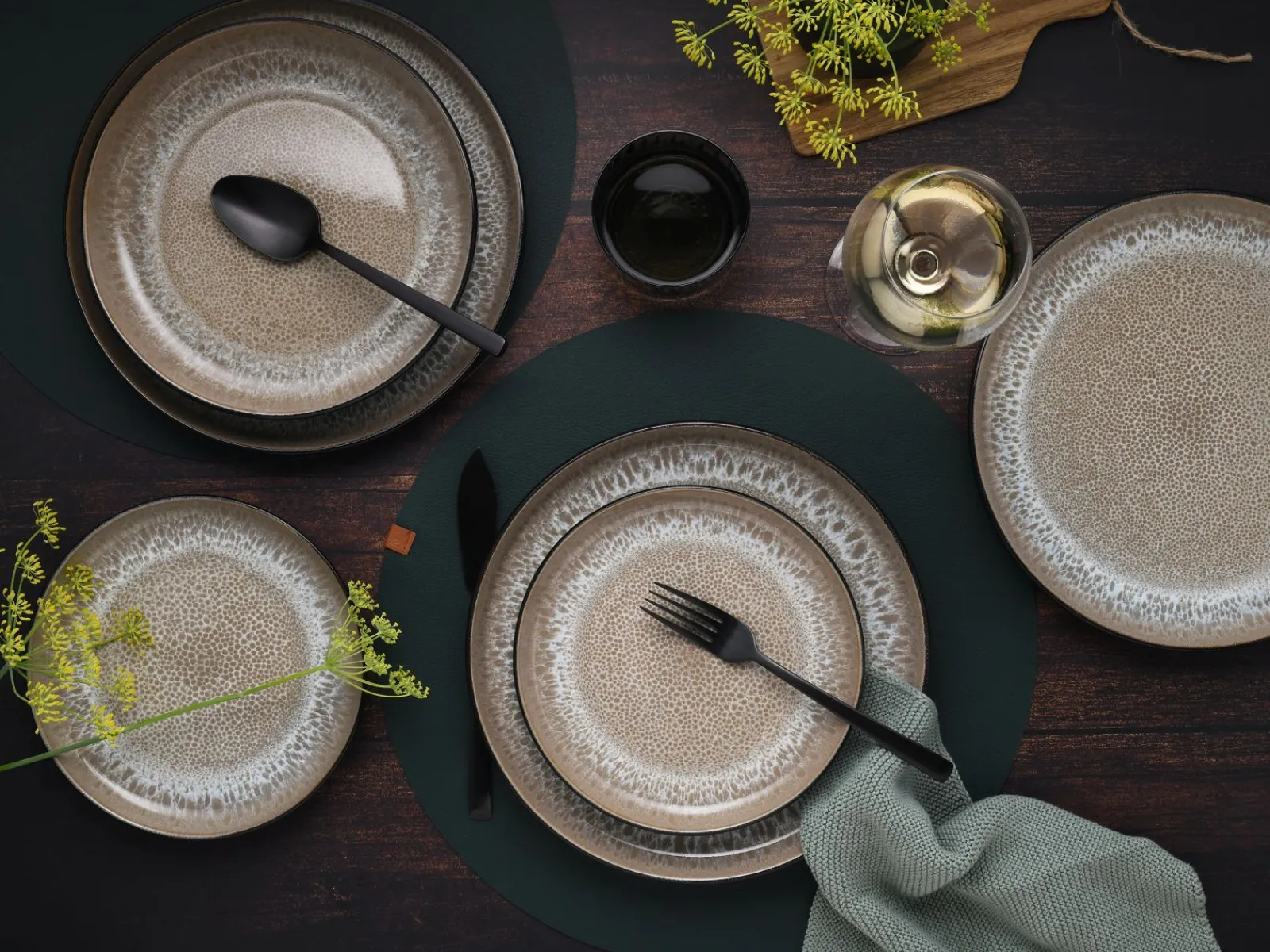 Creatable Geschirrset|Teller|Nordic Fjord - Tellerset 18-tlg - beige