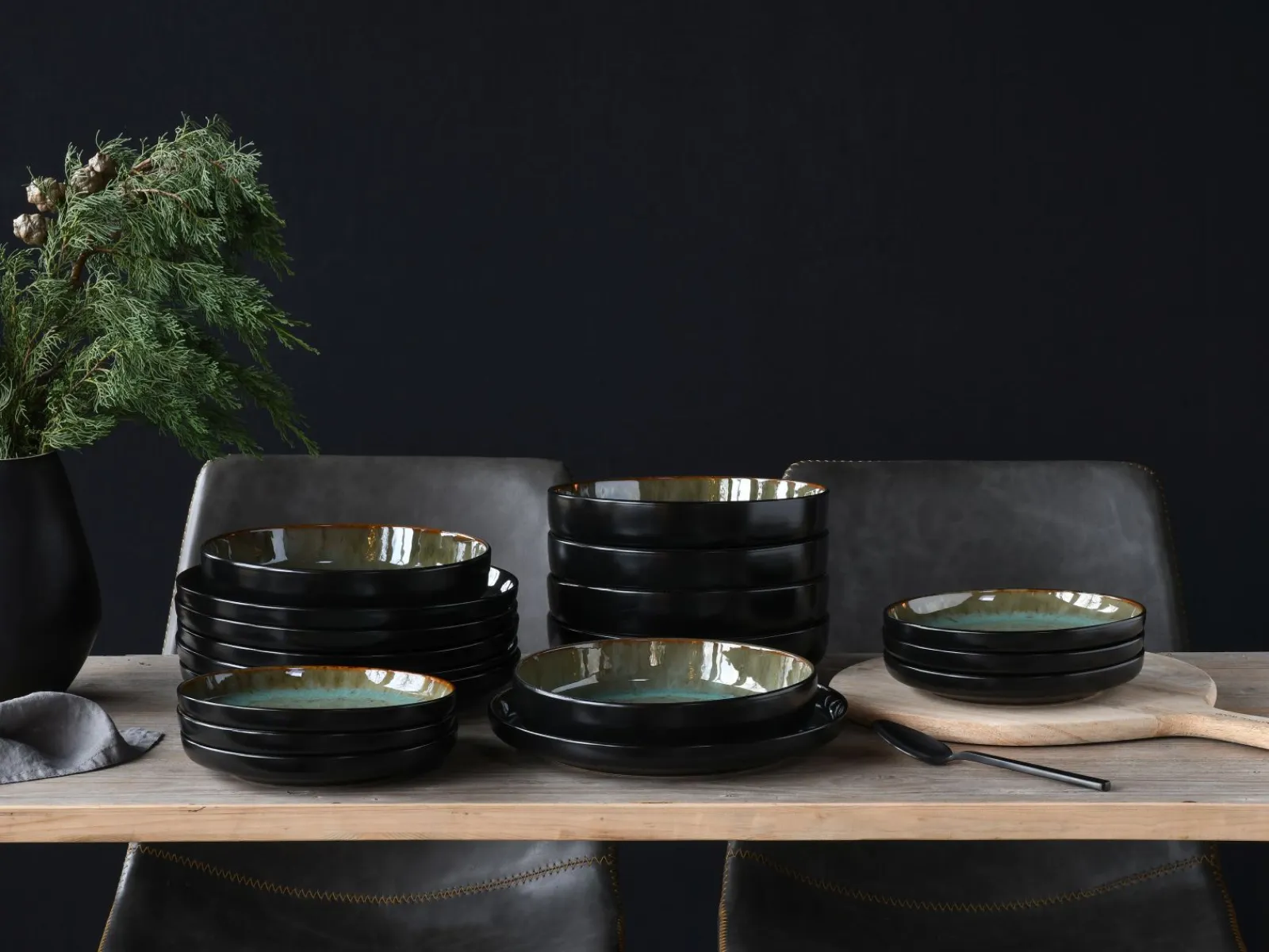 Creatable Geschirrset|Teller|Nordic Fjord - Tellerset 18-tlg - beige
