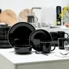 Creatable Geschirrset|Nordic Gourmet - Kombiservice 16-tlg - Schwarz