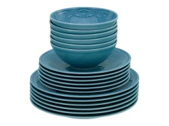 Creatable Geschirrset|Teller|Orient Mandala - Tellerset 18-tlg - Aquamarine