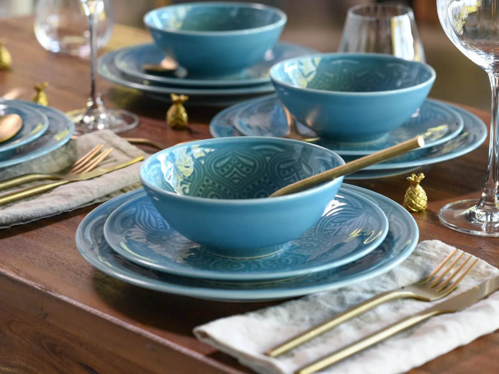 Creatable Geschirrset|Teller|Orient Mandala - Tellerset 20-tlg - Stein