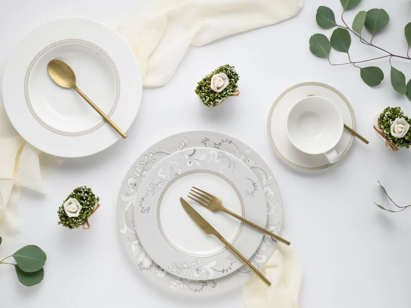 Creatable Geschirrset|Palacio - Kombiservice 30-tlg - creme