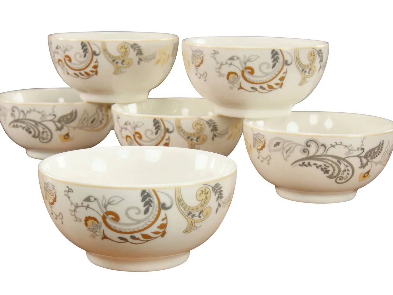 Creatable Bowls & Schüsseln|Geschirrset|Palacio - Müslischalen 6-tlg - Creme