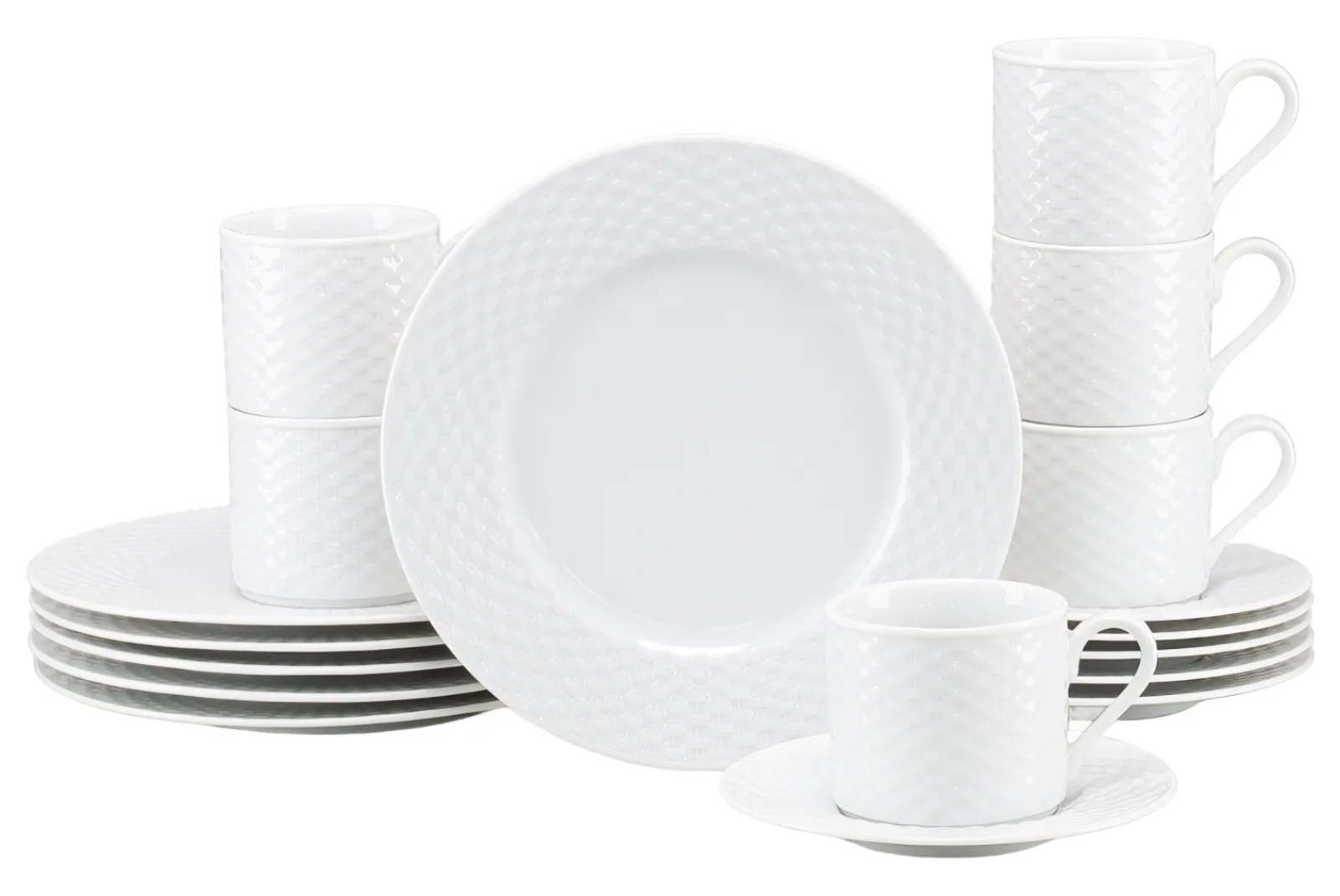 Creatable Geschirrset|Polo - Kaffeeservice 18-tlg - Weiss