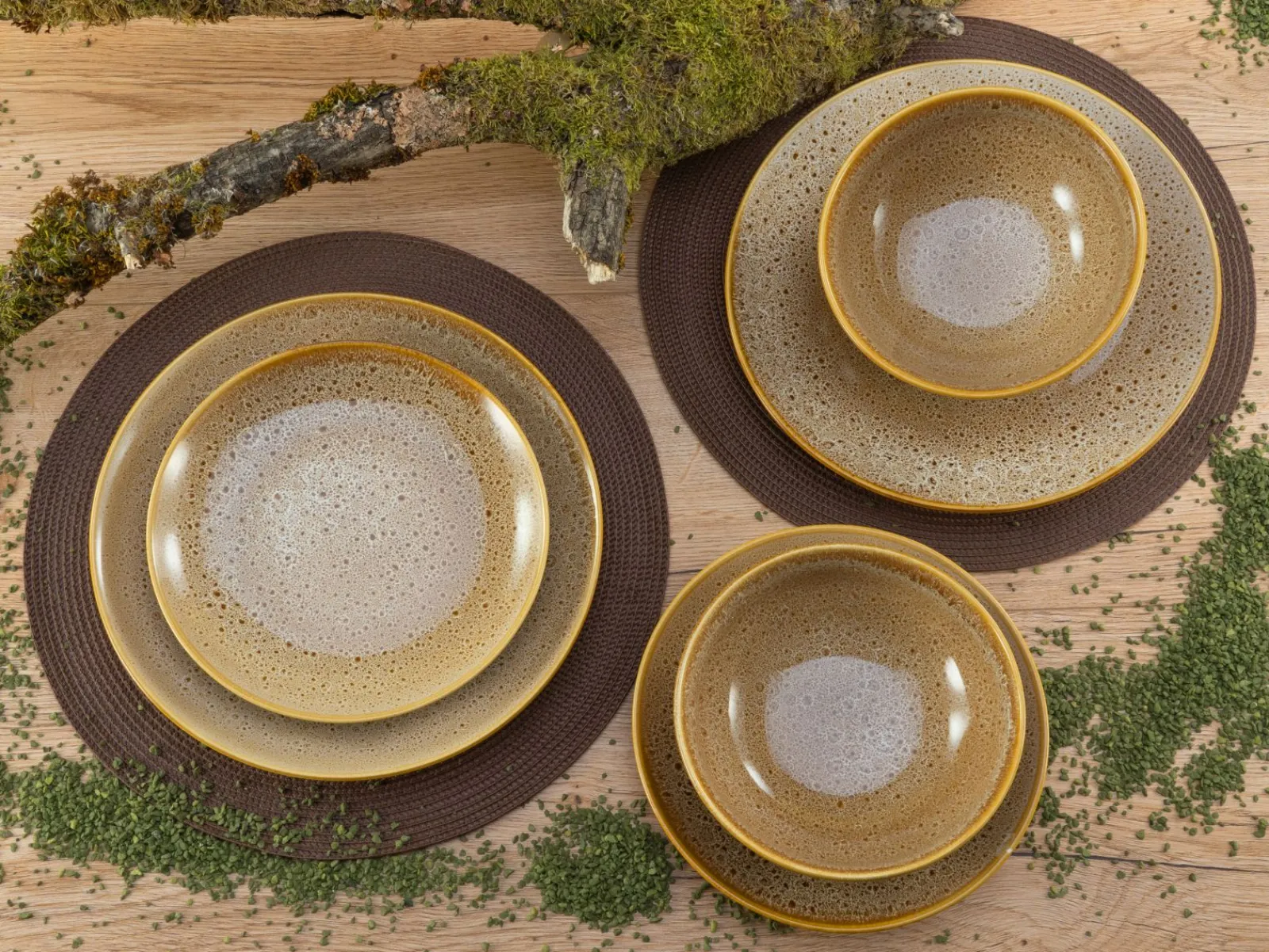 Creatable Geschirrset|Reactive Nostalgic - Tellerset 12-tlg - Blau